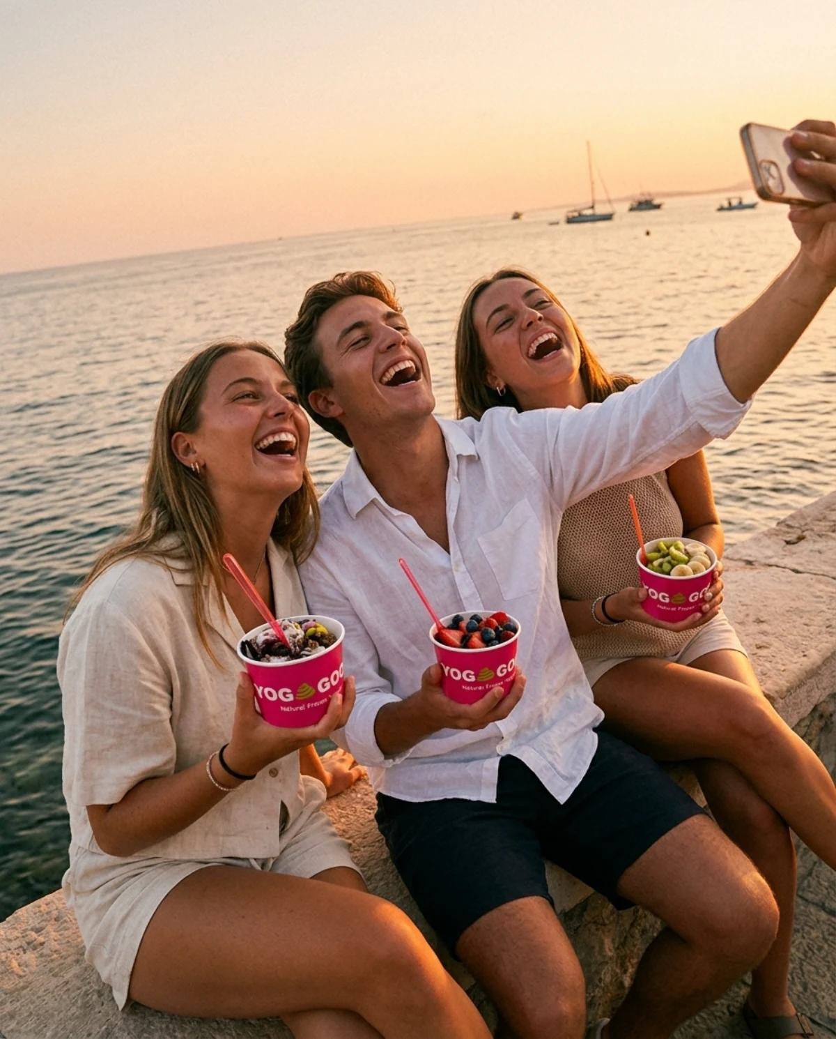 Yogur helado natural con toppings, Sant Antoni Ibiza